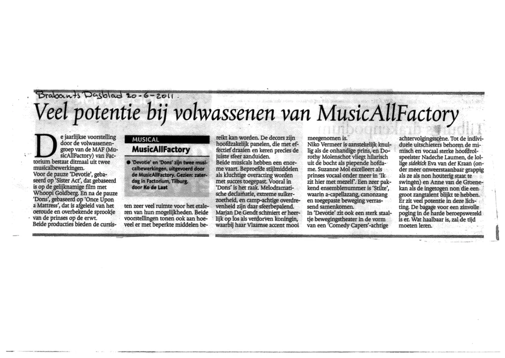 Recensie 'Devotie & Dons', Brabants Dagblad, 2011 (Blog)