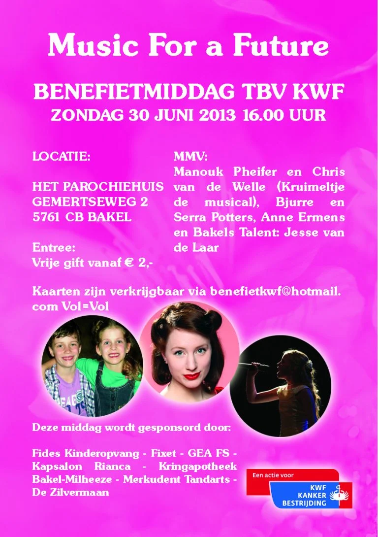 Anne Ermens, Zangeres, Benefietconcert