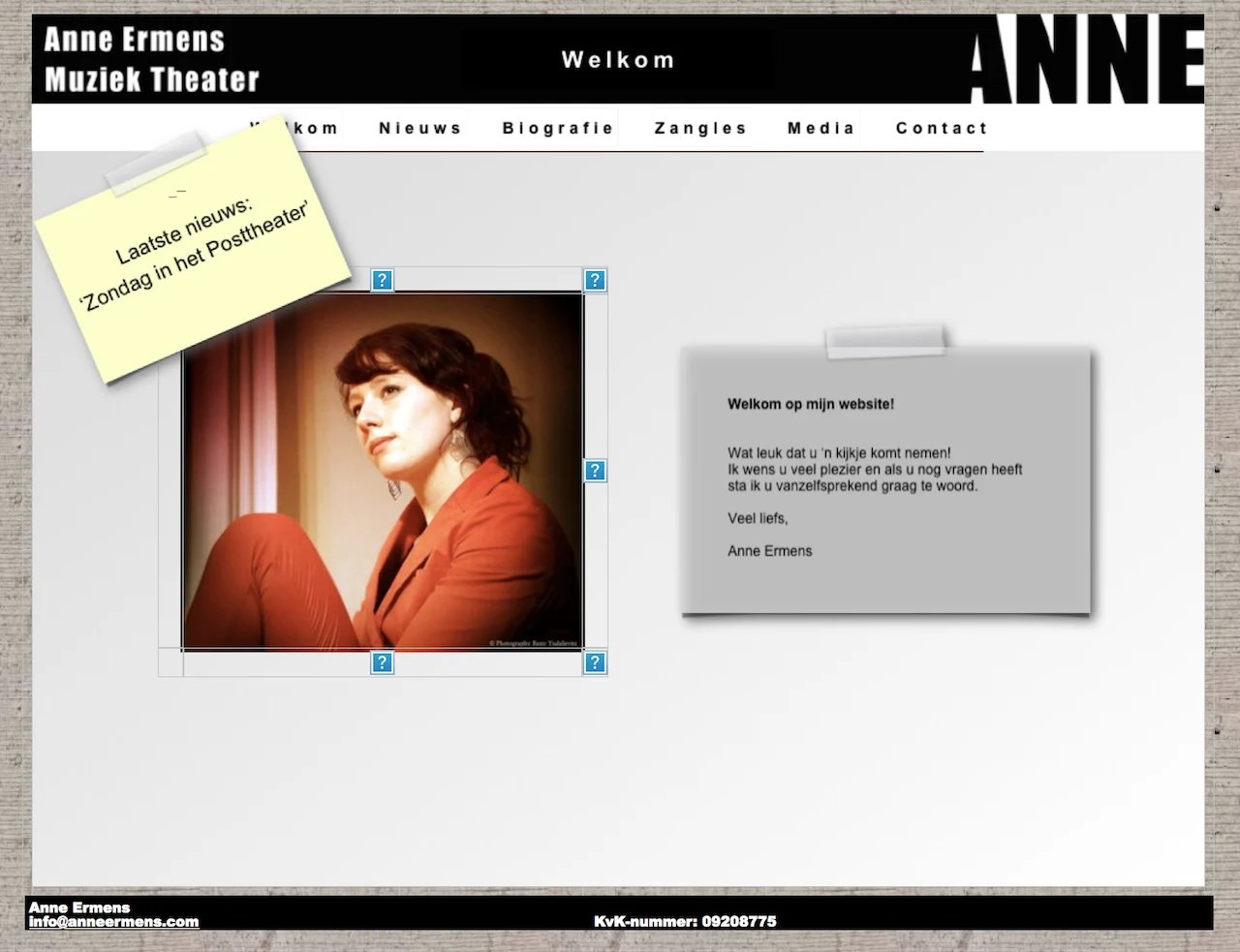 Anne, Website in 2011