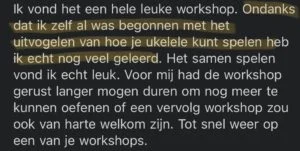 Evelien, Workshop Ukelele, Kerstliedjes op Ukelele, 27-12-22 (M)