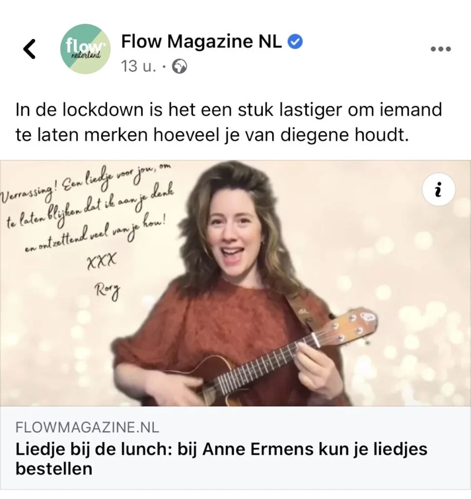 Anne Ermens, Liedje bij de Lunch, Flow, 2021 (Media)