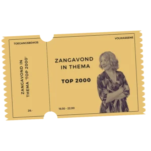 Liedjes uit de Top 2000 zingen, Zangworkshop, Kaartje Zangavond Top 2000 (Webshop)