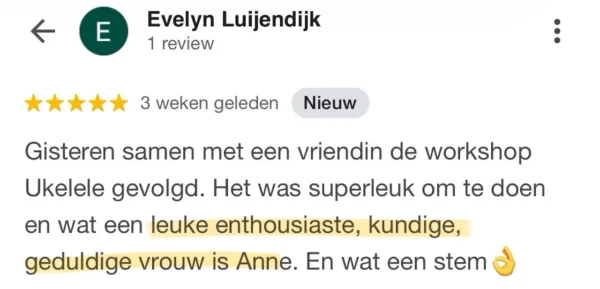 Evelyn Luijendijk, Workshop Kerstliedjes op Ukelele, Google, 10-11-24 (M)