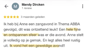 Mandy Dircken, ABBA zingen in Breda, Google, 10-09-24 (M)