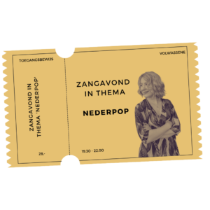 Nederpop liedjes zingen, Zangworkshop, Kaartje Zangavond Nederpop (Webshop)