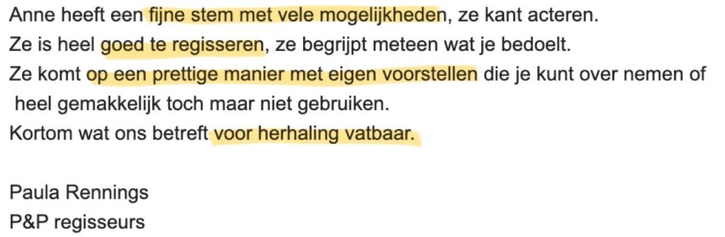 Paula, Nederlandse Voice-over, Vrouwelijke Voice-over, Mail, 31-3-26 (M)